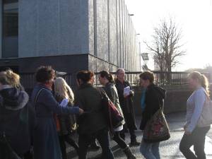 UCU leaflets on International Womens Day