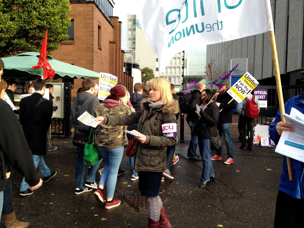 UCU, Unison and Unite members out in force