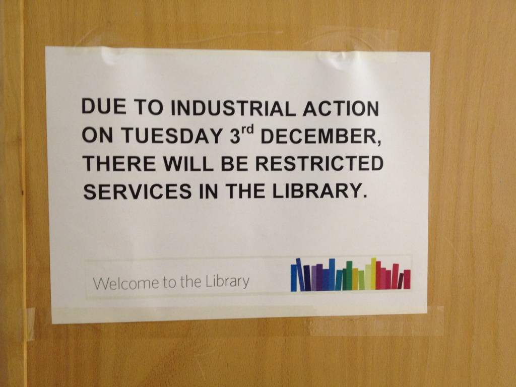 The library, along with other departments and classes were affected