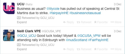  Tweet revealing Lily respected the picket lines