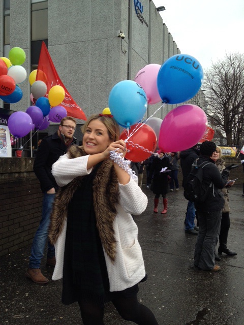 Sinead from the students association nearly carried away