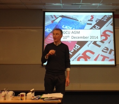 Scottish President David Anderson brought greetings from the UCU Scottish Executive